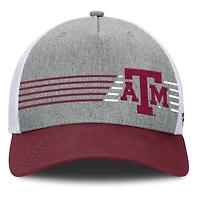 Casquette ajustable Fanatics pour hommes, gris chiné/marron, Texas A&M Aggies Profile Trucker