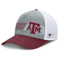 Casquette ajustable Fanatics pour hommes, gris chiné/marron, Texas A&M Aggies Profile Trucker
