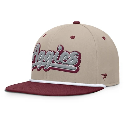 Men's Fanatics Khaki/Maroon Texas A&M Aggies Colt Fitted Hat
