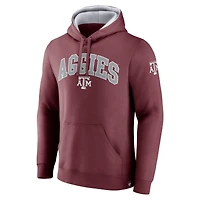 Men's Fanatics Maroon Texas A&M Aggies Arch & Logo Tackle Twill Pullover Hoodie
