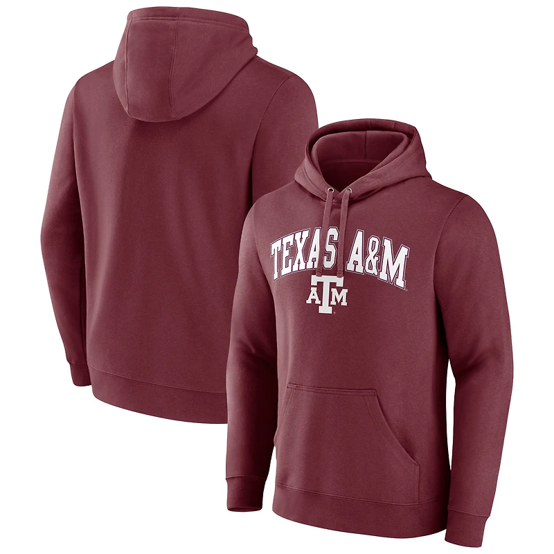 Sweat à capuche Fanatics bordeaux pour homme, Texas A&M Aggies Campus
