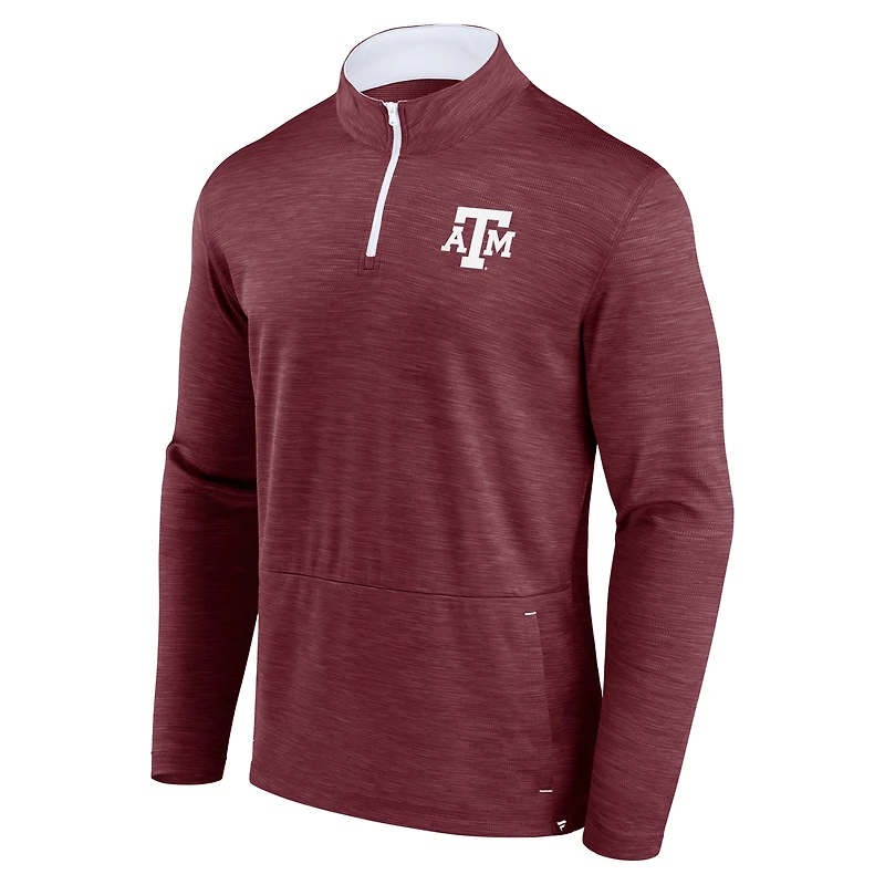 Haut à quart de zip Fanatics Maroon Texas A&M Aggies Classic Homefield pour hommes