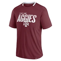 Men's Fanatics Maroon Texas A&M Aggies Defender Fade Slant T-Shirt