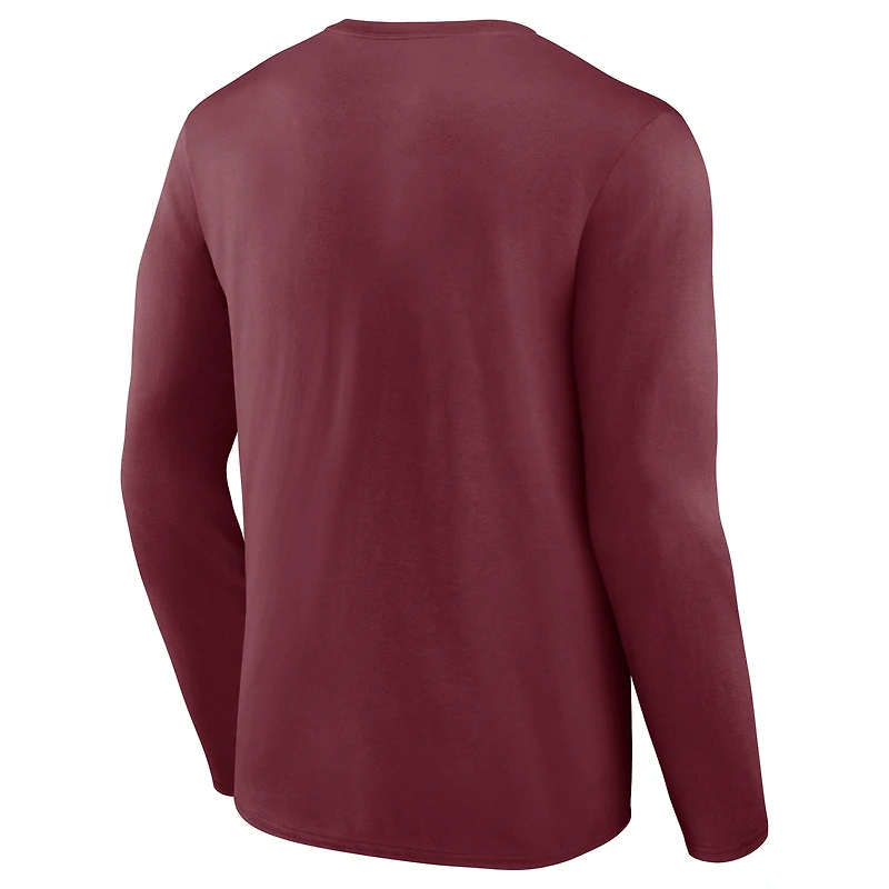 Men's Fanatics Maroon Texas A&M Aggies Double Time 2-Hit Long Sleeve T-Shirt