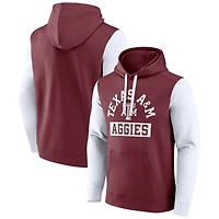 Men's Fanatics Maroon Texas A&M Aggies Extra Point Color-Block Pullover Hoodie