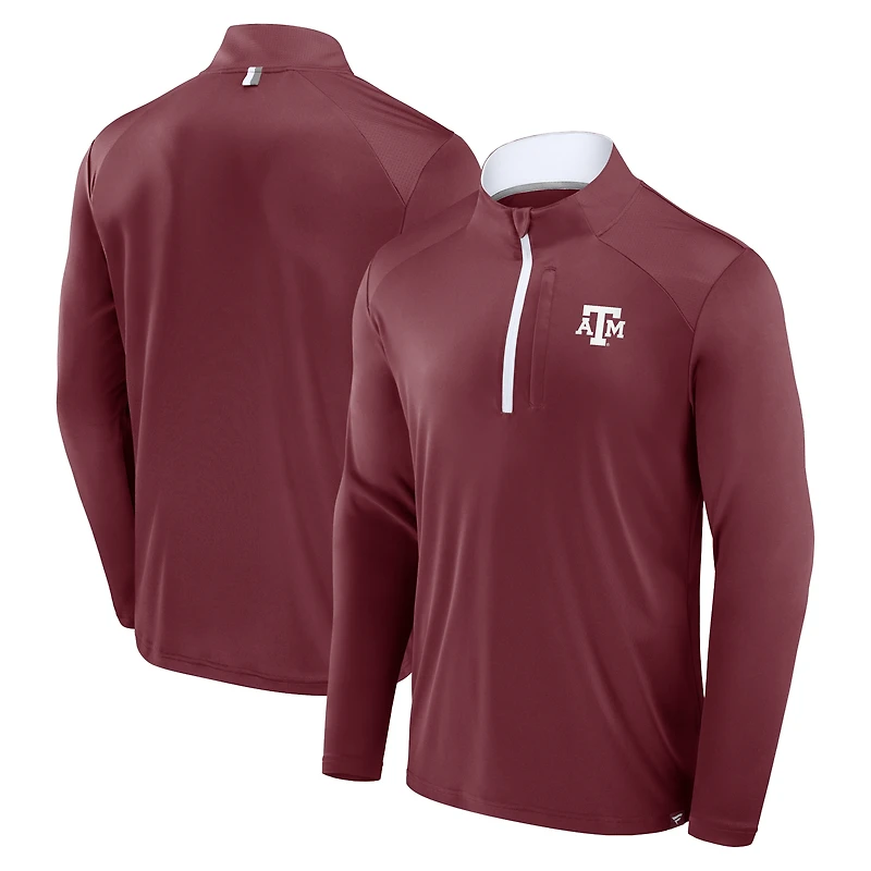 Men's Fanatics Maroon Texas A&M Aggies Fundamental Defender Quarter-Zip Jacket