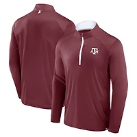 Veste zippée à quart de zip Fundamental Defender pour homme la collection Fanatics Maroon des Texas A&M Aggies