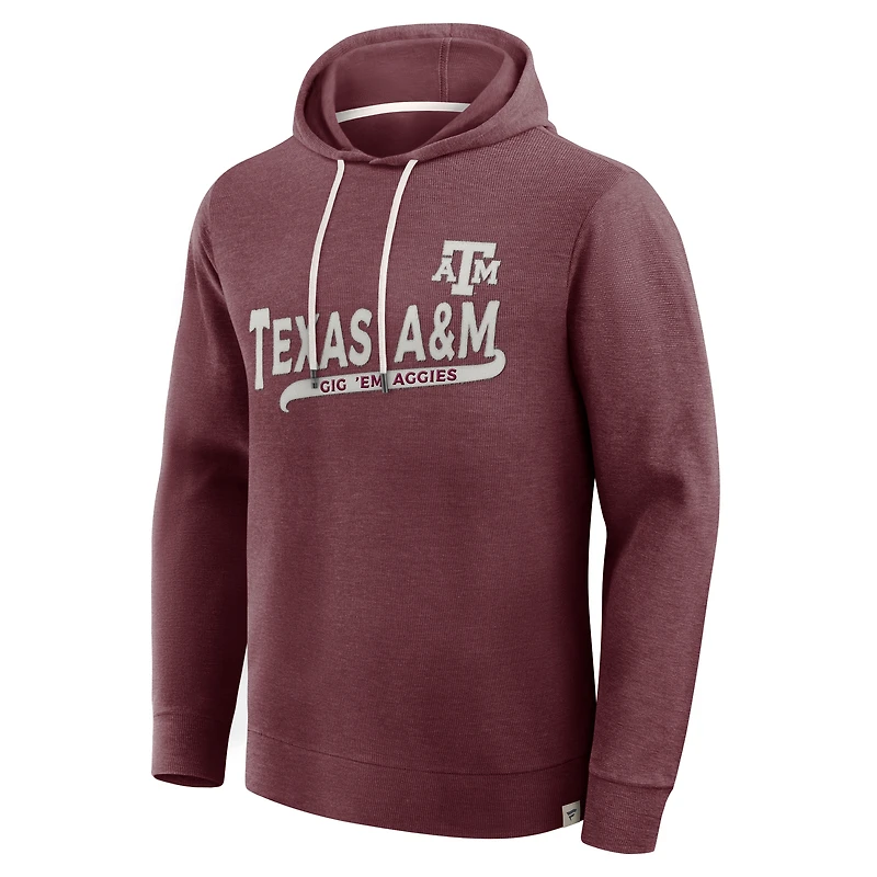 Men's Fanatics Maroon Texas A&M Aggies Hometown Premium Huddle Up Long Sleeve Hoodie T-Shirt