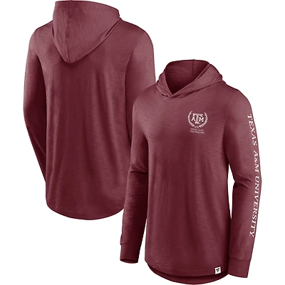 T-shirt à capuche manches longues Fanatics Maroon Texas A&M Aggies pour hommes