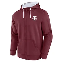 Sweat à capuche entièrement zippé Fanatics Maroon Texas A&M Aggies Power Index pour hommes