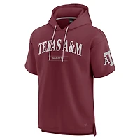 Sweat à capuche manches courtes Fanatics Maroon Texas A&M Aggies Ready pour hommes