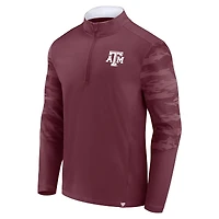 Haut à quart de zip Fanatics Maroon Texas A&M Aggies Ringer pour hommes