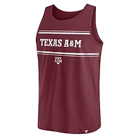Débardeur bloc rayé Fanatics Maroon Texas A&M Aggies pour hommes