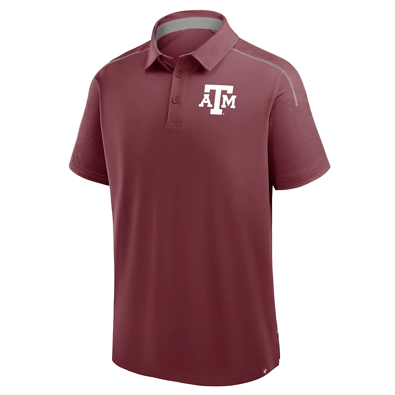 Men's Fanatics Maroon Texas A&M Aggies Take The Lead Defender Raglan Polo