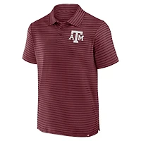 Polo rayé Fanatics pour homme Texas A&M Aggies Victory Calls Bordeaux