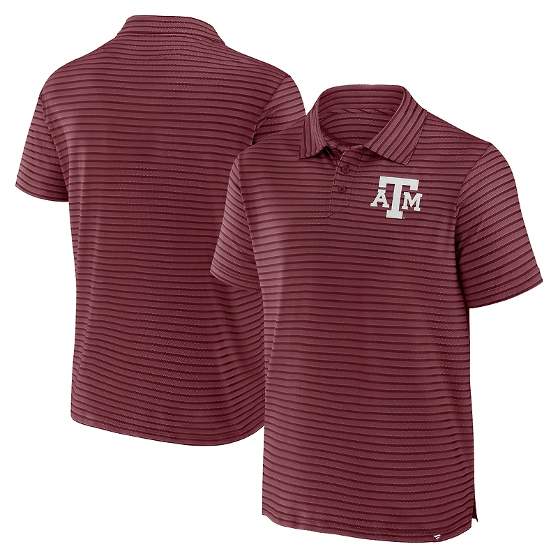 Polo rayé Fanatics pour homme Texas A&M Aggies Victory Calls Bordeaux