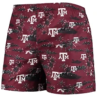 FOCO Maroon Texas A&M Aggies Island Palm Maillot de bain pour homme