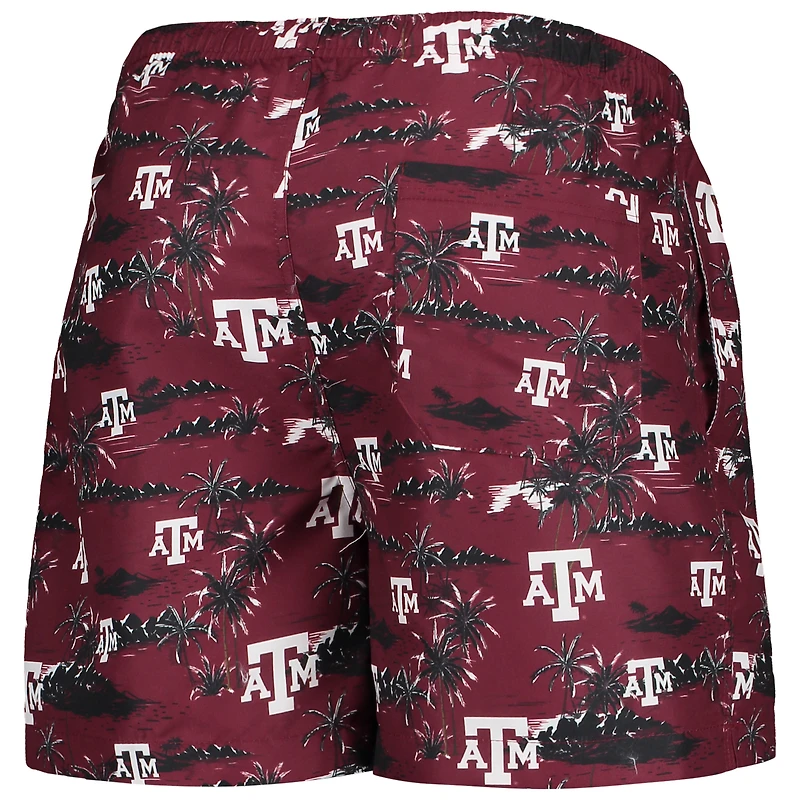 FOCO Maroon Texas A&M Aggies Island Palm Maillot de bain pour homme
