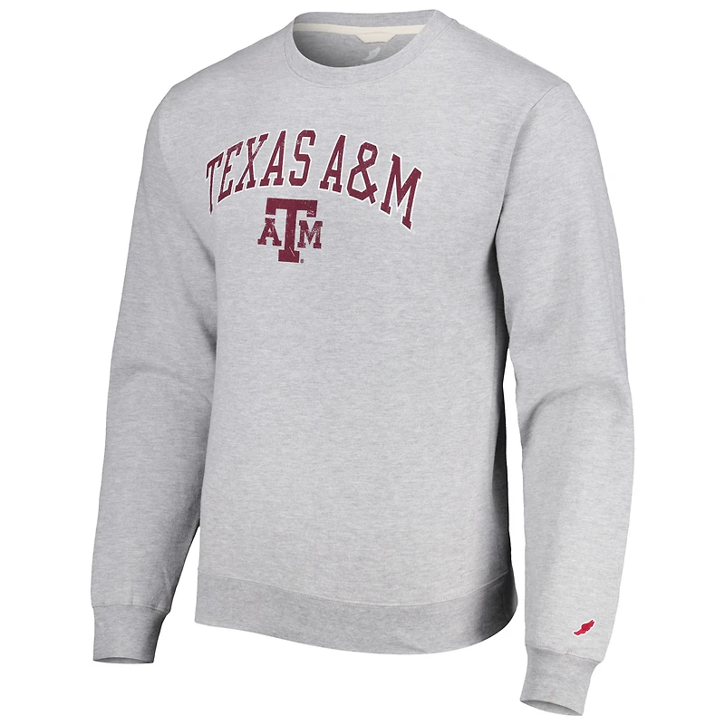 Men's League Collegiate Wear Gray Texas A&M Aggies 1965 Arch Essential Lightweight Pullover Sweatshirt