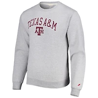 Men's League Collegiate Wear Gray Texas A&M Aggies 1965 Arch Essential Lightweight Pullover Sweatshirt