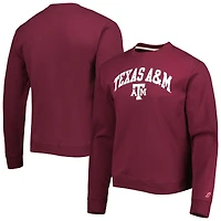 Vêtements collégiaux de la Ligue pour hommes Maroon Texas A&M Aggies 1965 Arch Essential Sweat léger