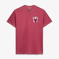 Men's  Maroon Texas A&M Aggies Drawn Mascot Baseball T-Shirt
