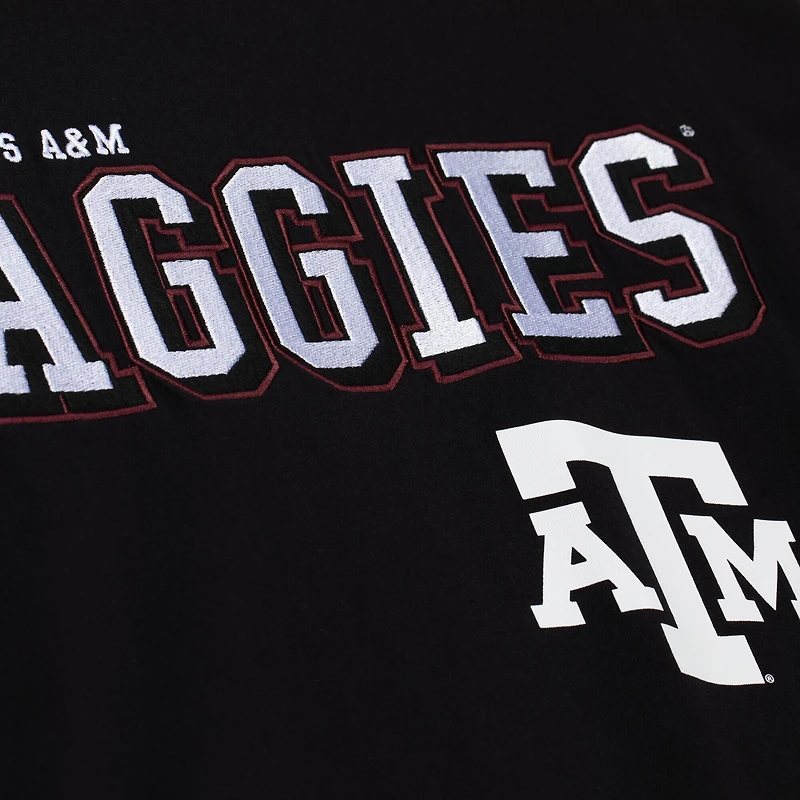T-shirt à manches longues noir Mitchell & Ness pour homme, édition camp d'entraînement des Texas A&M Aggies