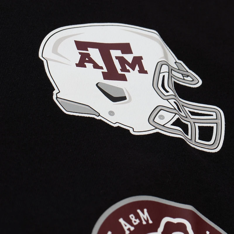 T-shirt à manches longues noir Mitchell & Ness pour homme, édition camp d'entraînement des Texas A&M Aggies