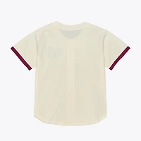 Men's Mitchell & Ness  Cream Texas A&M Aggies Mesh Button-Up Batting Practice Baseball Jersey
