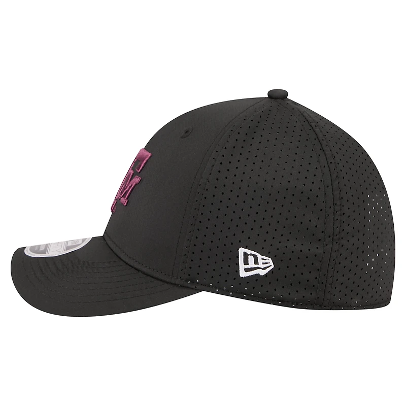 Men's New Era Black Texas A&M Aggies 39THIRTY M-Crown Flex Fit Hat