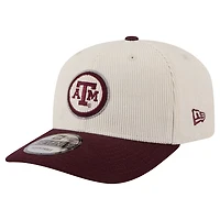 Men's New Era Cream/Maroon Texas A&M Aggies Loyal Corduroy 9SEVENTY Adjustable Hat