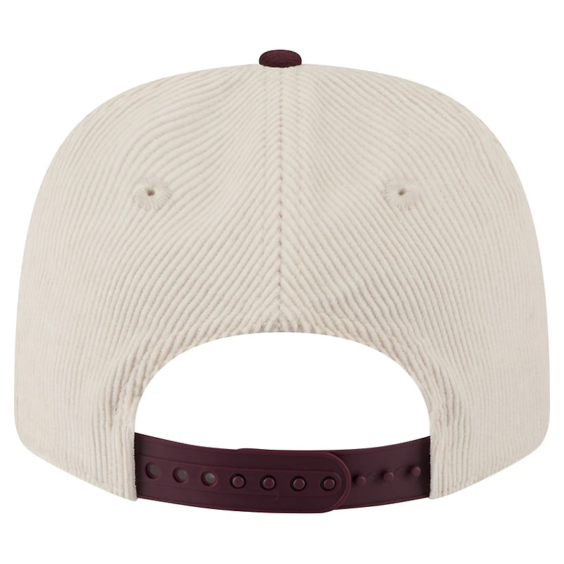Men's New Era Cream/Maroon Texas A&M Aggies Loyal Corduroy 9SEVENTY Adjustable Hat