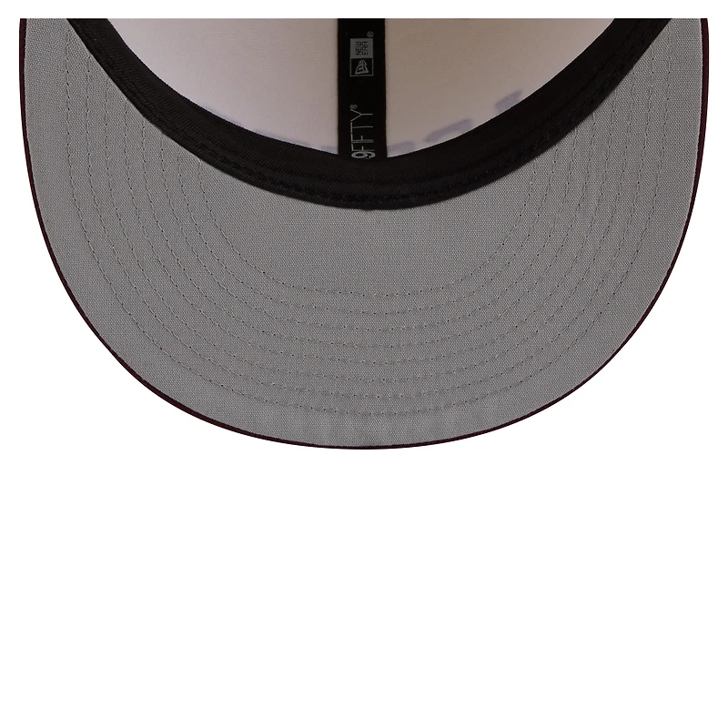 Men's New Era Cream/Maroon Texas A&M Aggies Two-Tone Script 59FIFTY Fitted Hat