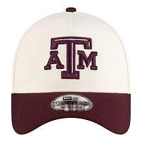 Men's New Era  Cream Texas A&M Aggies 9FORTY A-Frame Adjustable Hat