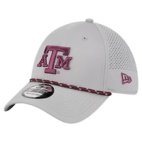 Men's New Era  Gray Texas A&M Aggies Rope 39THIRTY Flex Hat