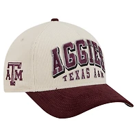 Men's New Era Maroon/Cream Texas A&M Aggies Arch Two-Tone Corduroy 9FORTY A-Frame Adjustable Hat