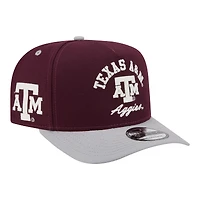 Men's New Era  Maroon/Gray Texas A&M Aggies Two-Tone Arched 9FIFTY Snapback Hat