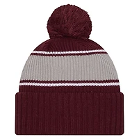 Men's New Era Maroon Texas A&M Aggies Bold Cuffed Knit Hat with Pom