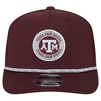 Casquette extensible à boutons-pression COOLERA 9SEVENTY Texas A&M Aggies de New Era pour homme, marron