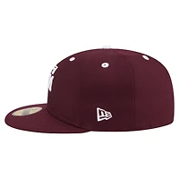 Casquette de baseball ajustée New Era bleu marine/rouge Texas A&M Aggies pour homme