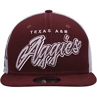 Casquette New Era Texas A&M Aggies Outright 9FIFTY Snapback bordeaux pour homme