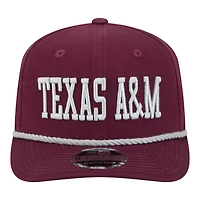 Men's New Era Maroon Texas A&M Aggies Wordmark Rope 9SEVENTY Stretch-Snap Hat