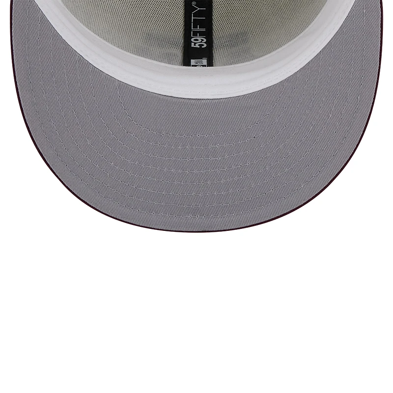 Men's New Era Texas A&M Aggies Chrome White Vintage 59FIFTY Fitted Hat
