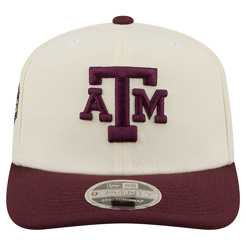 Casquette ajustable New Era blanche/bordeaux Texas A&M Aggies America's 250th 9SEVENTY pour homme