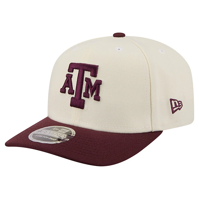 Men's New Era White/Maroon Texas A&M Aggies America's 250th 9SEVENTY Adjustable Hat