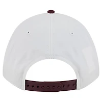 Men's New Era White/Maroon Texas A&M Aggies Arch Two-Tone Rope 9FORTY A-Frame M-Crown Adjustable Hat
