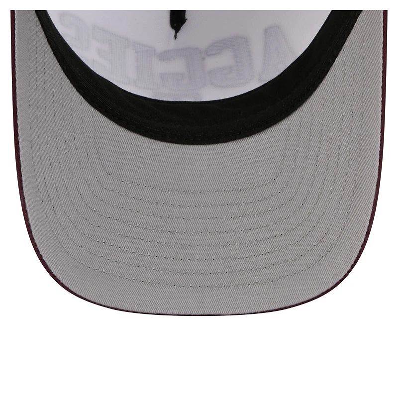 Men's New Era White/Maroon Texas A&M Aggies Arch Two-Tone Rope 9FORTY A-Frame M-Crown Adjustable Hat