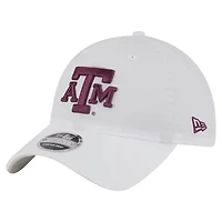 Casquette ajustable New Era blanche Texas A&M Aggies Active Ripstop 9TWENTY pour homme