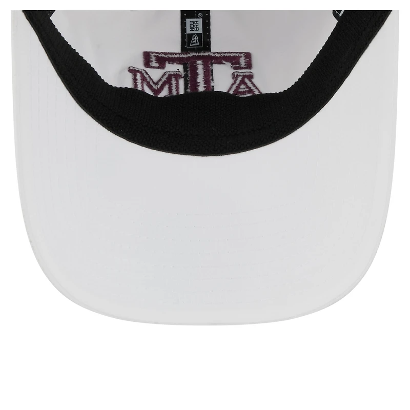 Casquette ajustable New Era blanche Texas A&M Aggies Active Ripstop 9TWENTY pour homme
