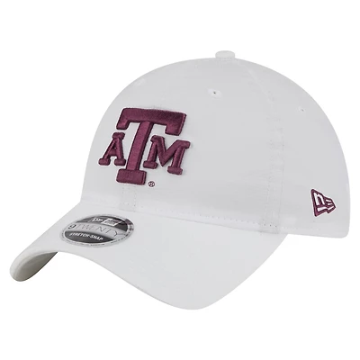 Casquette ajustable New Era blanche Texas A&M Aggies Active Ripstop 9TWENTY pour homme